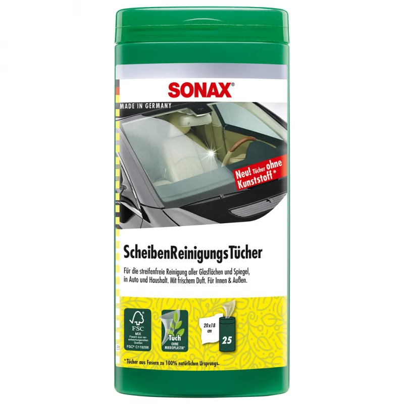 SONAX ScheibenReinigungsTücher Box