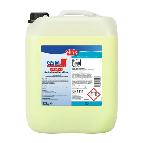 Eilfix GSM OC chlorfrei, Intensivreiniger für alle gewerblichen Spülmaschinen 12 kg Kanister