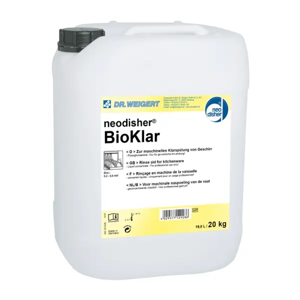 Dr.Weigert neodisher Bioklar Klarspüler, flüssig  20 kg Kanister