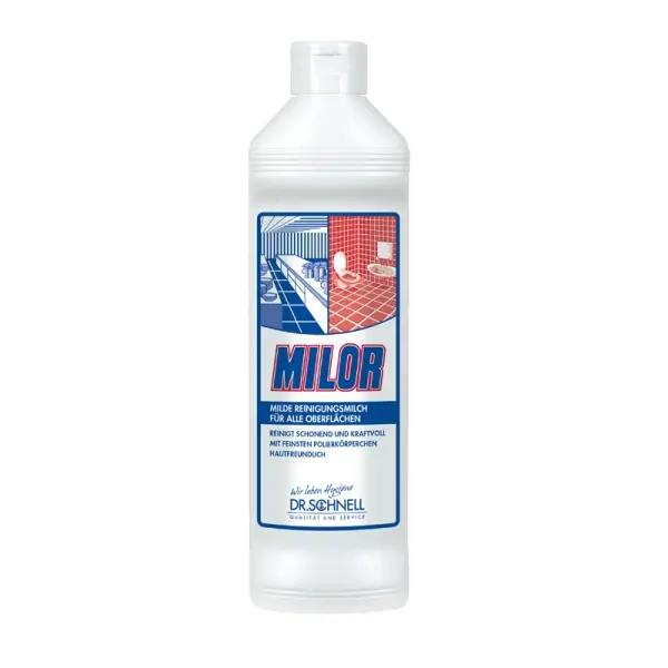 Dr.Schnell Milor Reinigungsmilch Säurefreie Reinigungsmilch für alle wasserfesten Materialien 500 ml Flasche