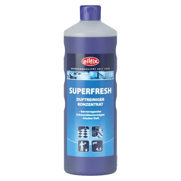Eilfix Superfresh Duftreiniger Unterhaltsreiniger mit Alkohol 1 l Flasche
