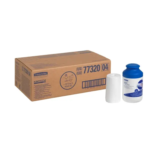 Kimberly-Clark Kimtech Wettask DS Wischtücher 31,5 x 30,5 cm, 12 x 35 Tücher + 1 Spenderdose 1 Karton = 12 Rollen