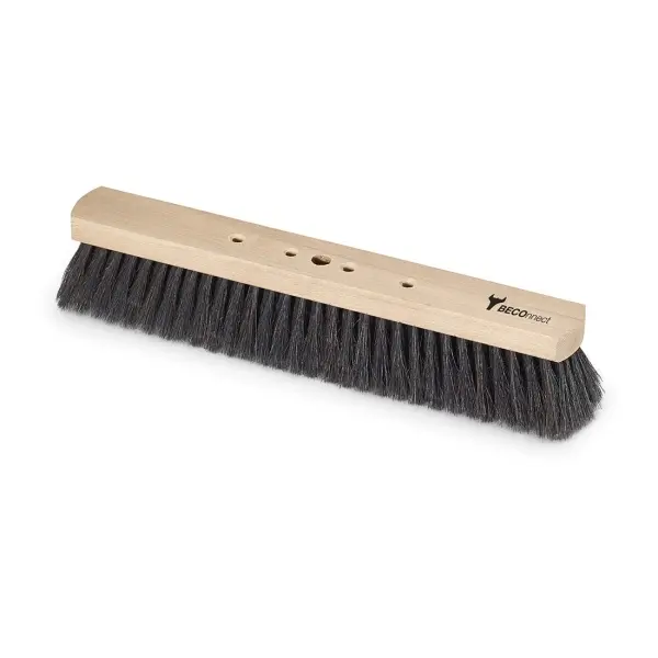 BECOnnect Saalbesen Naturhaar Holzkörper roh, 50 cm