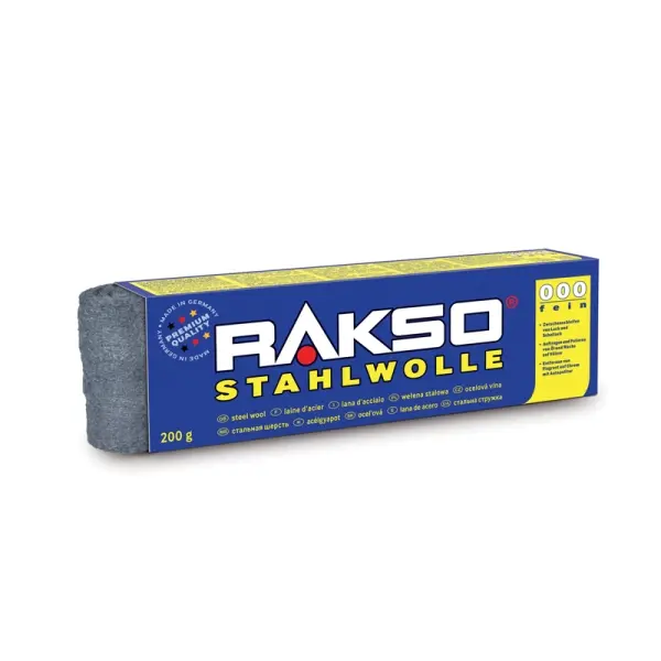 RAKSO Stahlwolle 200 g Packung Sorte 000 - fein