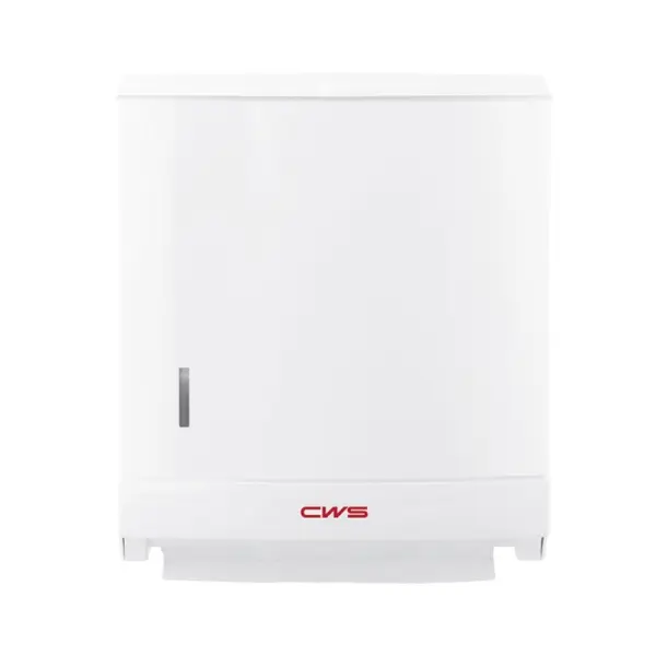 CWS ParadisePaper Slim weiß Papierhandtuchspender, mit Druckknopf und Panel 
