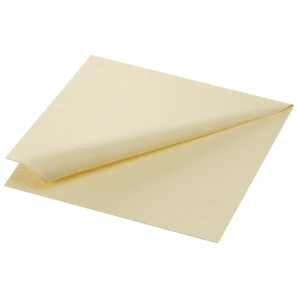 Duni Zelltuch Servietten 3-lagig, 33 x 33 cm, 1/4 Falz, cream 1 Karton = 4 x 250 Stück