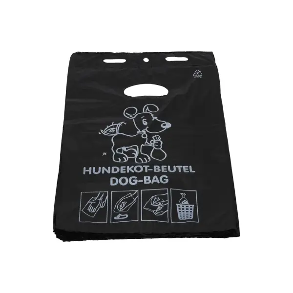 DEISS Hundekotbeutel 3 l, 15 my, schwarz 250 x 310 + 30 mm, HDPE 1 Pack = 50 Beutel
