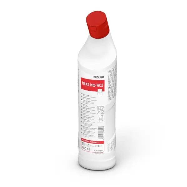 ECOLAB MAXX Into WC2 WC Reiniger mit optimale Haftung 750 ml Flasche