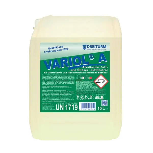 Dreiturm Variol A alkalischer Fett- und Öllöser, duftneutral 10 l Kanister