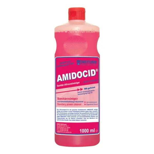Dreiturm AMIDOCID Konzentrat Sanitär- u. Schwimmbadkraftreiniger 1 l Flasche