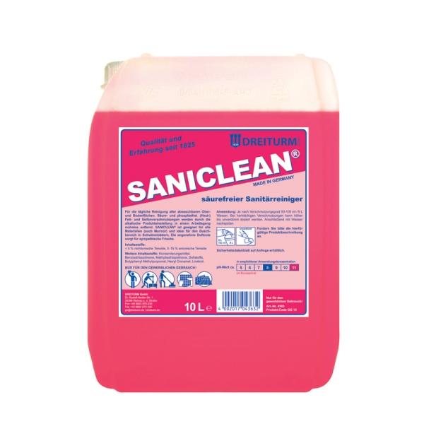 Dreiturm Saniclean Sanitär- Allzweckreiniger 10 l Kanister