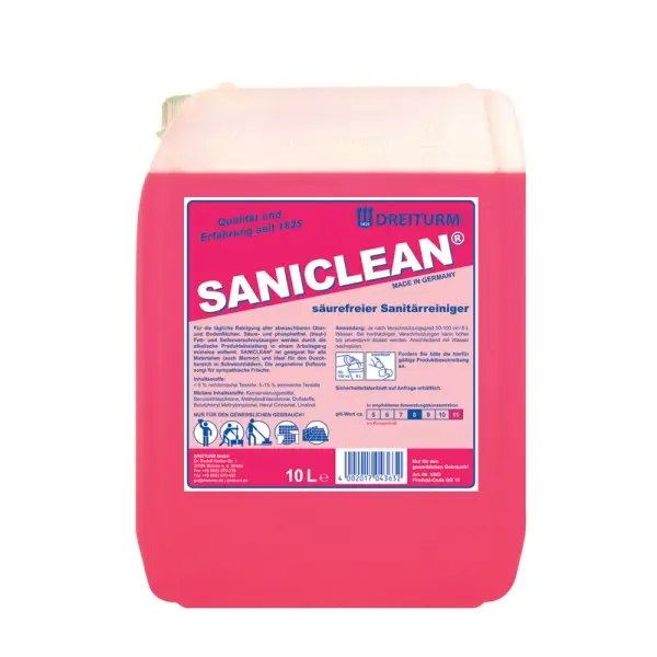 Dreiturm Saniclean Sanitär- Allzweckreiniger 10 l Kanister