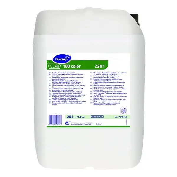 Diversey Clax 100 color 22B1 Waschkraftverstärker für farbige Wäsche 20 l Kanister