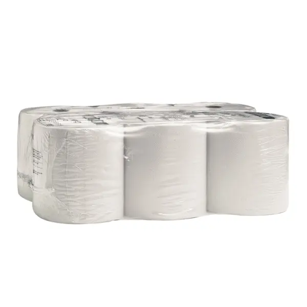 Kimberly-Clark HOSTESS NATURA Rollenhandtücher 2-lagig, natur, Rolle a 140 m 1 Pack = 6 Rollen
