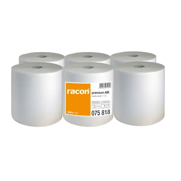 racon premium AIR Handtuchrollen 1-110 1-lagig, 21 cm x 110 m, hochweiß 1 Pack = 6 Rollen
