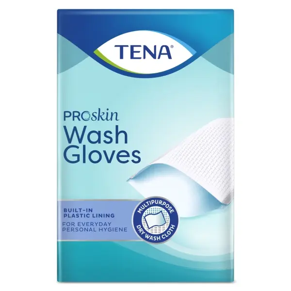 TENA ProSkin Wash Gloves Waschhandschuhe 16 x 25 cm, gefüttert 1 Karton = 1050 Tücher