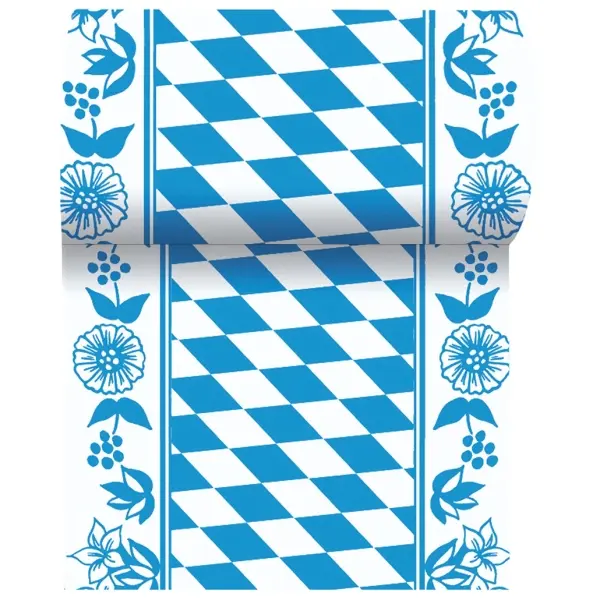 Duni Dunicel Tischläufer 15 cm x 20 m, Bayrische Raute 1 Karton = 6 Stück