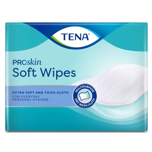 TENA Soft Wipe Trocken-Waschtücher 19 x 30 cm 1 Karton = 1080 Tücher