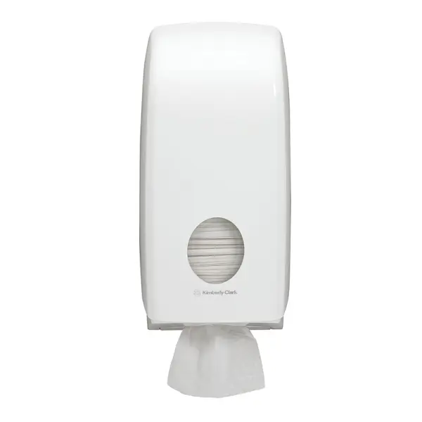Kimberly-Clark Aquarius Toilet Tissue Spender für Einzelblatt Toielettenpapier, weiß 