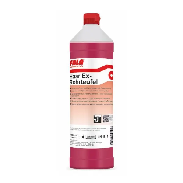 FALA Haar-Ex Rohrteufel alkalischer Abflussreiniger 1 l Flasche