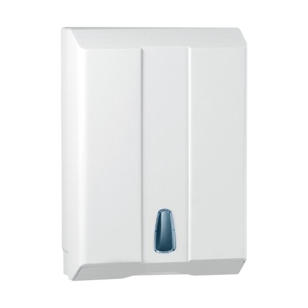 racon® retro L Falthandtücher-Spender Kunststoff, weiß abschließbar