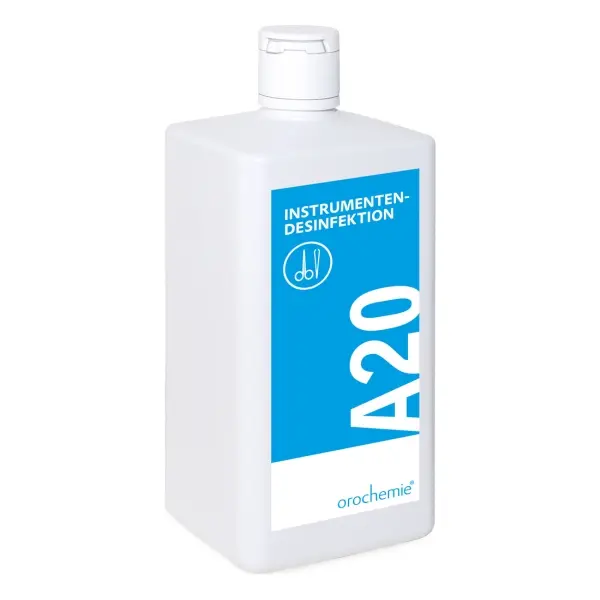 A 20 Instrumentendesinfektion zur Reinigung und Desinfektion 1 l Flasche A 20 Instrumentendesinfektion zur Reinigung und Desinfektion 1 l Flasche