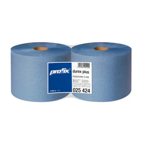 profix durex plus Putztuchrolle 3-lagig, 22 x 36 cm, blau Rolle a 500 Blatt 1 Pack = 2 Rollen