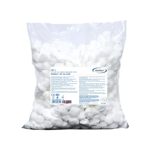 MaiMed MT Mulltupfer gebrauchsfertig unsteril 20 x 20 cm 1 Beutel = 500 Stück