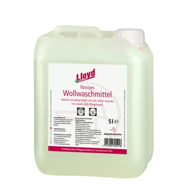 Lloyd Wollwaschmittel und Feinwaschmittel flüssig 5 l Kanister