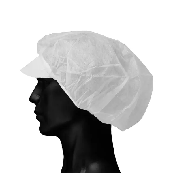 MED-COMFORT Baretthaube mit Schirm weiß Ø 50 cm 1 Pack = 100 Stück