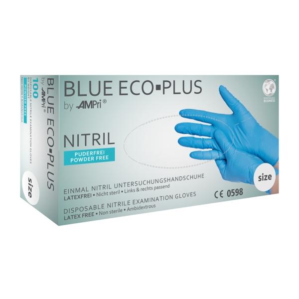 Blue Eco Plus Nitril Einmalhandschuhe, blau, puderfrei Gr. XXL 1 Box = 90 Stück