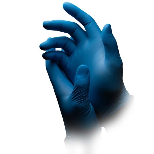 Bild 1 Blue Eco Plus Nitril Einmalhandschuhe, blau, puderfrei