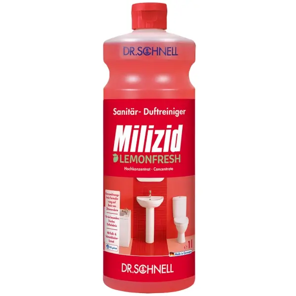 Dr.Schnell MILIZID LEMONFRESH Sanitärreiniger und Kalklöser 1 l Flasche