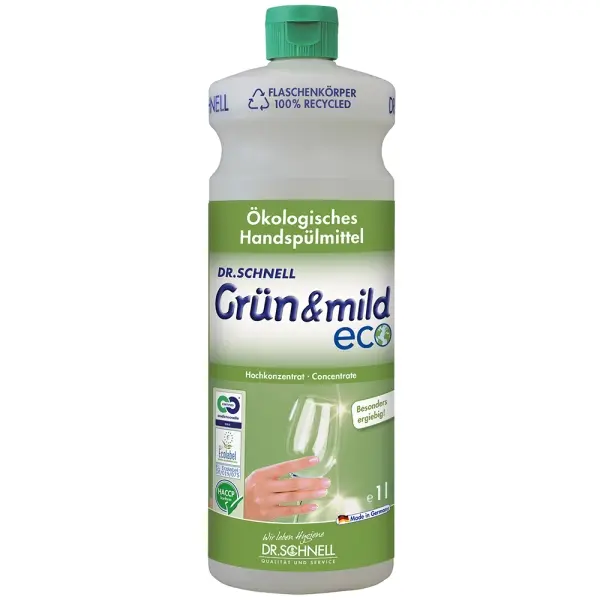 Dr.Schnell GRÜN & MILD Eco Ökologisches Handspülmittel 1 l Flasche