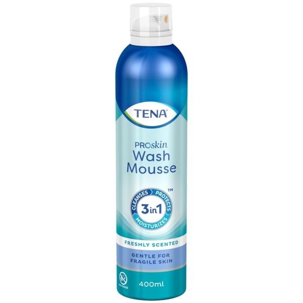 TENA Wash Mousse 3-in-1-Waschschaum für sanfte Reinigung & Hautpflege 400 ml Dose