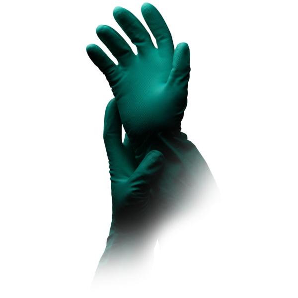 Clean Expert Nitrilhandschuhe antiallergisch, latexfrei, grün, Länge 32 cm Gr. XL