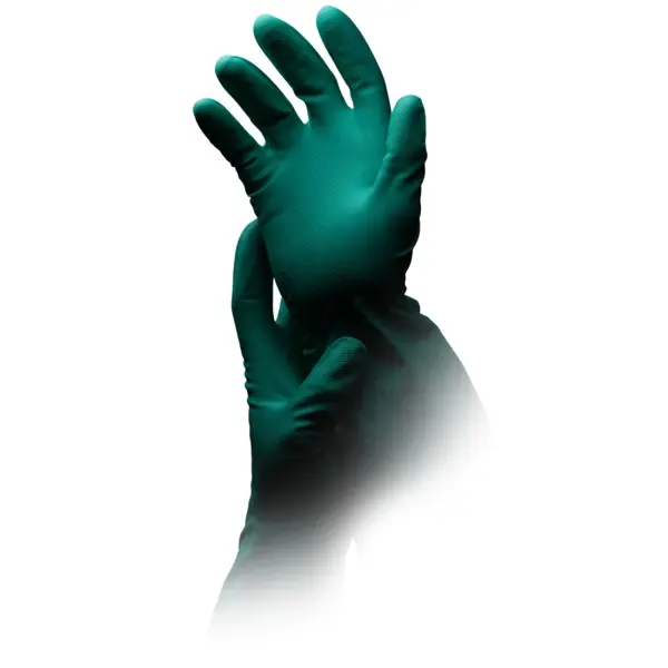 Clean Expert Nitrilhandschuhe antiallergisch, latexfrei, grün, Länge 32 cm Gr. XL