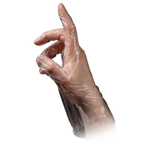 MED-COMFORT Einweg-PE-Handschuhe Damengröße, gehämmert, Gr. S 1 Box = 100 Stück