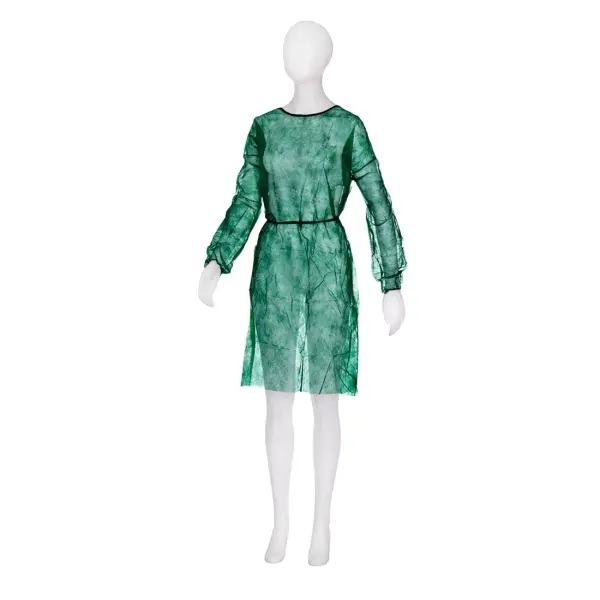 MED-COMFORT Einweg-Besucherkittel aus Vlies 110 x 140 cm, dunkelgrün Gr. M/L