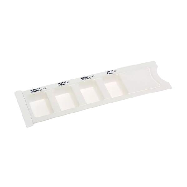 MED-COMFORT Einweg-Medikamentendispenser 4 Fächer mit Schiebeblister, weiß 1 Karton = 200 Stück