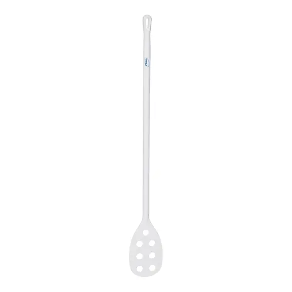 Vikan langer Rührlöffel mit kleinem Lochblatt Ø31 mm, 1200 mm weiß