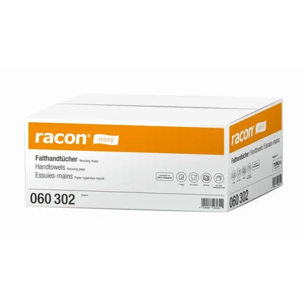 racon easy Falthandtücher N40 1-lagig, natur 23 x 25 cm 1 Karton = 5000 Blatt