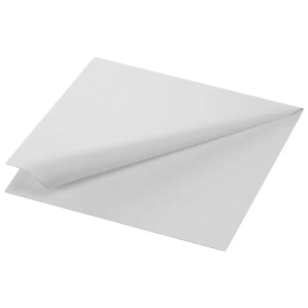 Duni Zelltuch Servietten 3-lagig, 33 x 33 cm, 1/4 Falz, weiss 1 Karton = 10 x 50 Stück