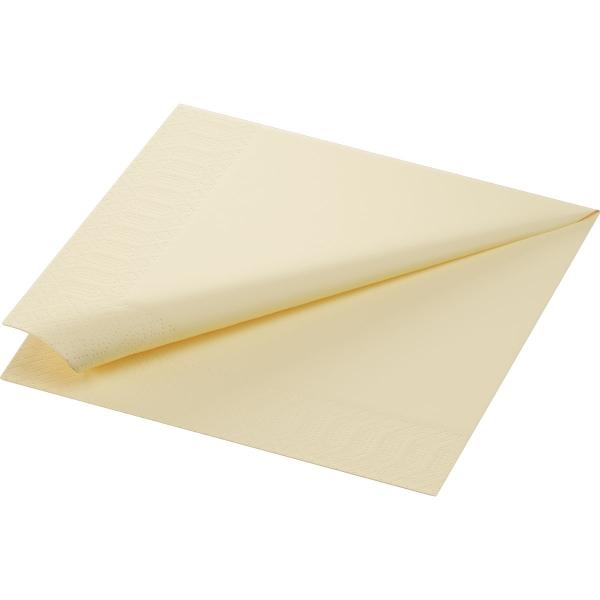 Duni Zelltuch Servietten 3-lagig, 40 x 40 cm, 1/4 Falz, cream 1 Karton = 6 x 50 Stück
