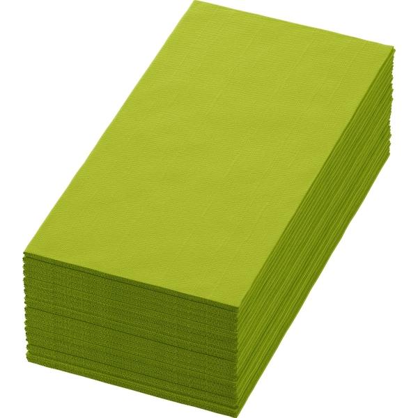 Duni Zelltuch Servietten 3-lagig, 40 x 40 cm, 1/8 Bruchfalz, kiwi 1 Karton = 5 x 250 Stück