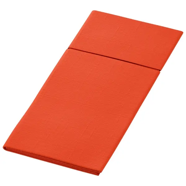 Duni Duniletto Slim Bestecktasche 40 x 33 cm, mandarin 1 Karton = 4 x 65 Stück