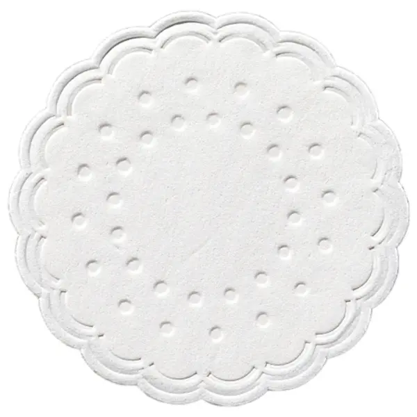 Duni Zelltuch Untersetzer 8-lagig, Ø 7,5 cm, weiß 1 Karton = 12 x 250 Stück
