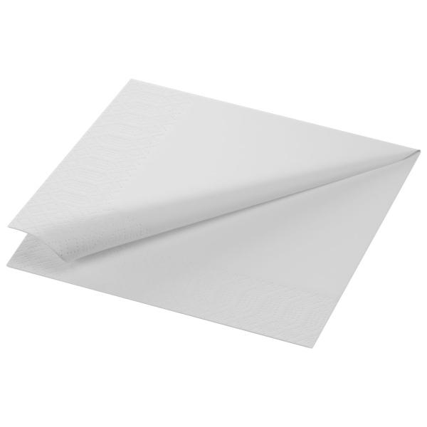 Duni Zelltuch Servietten 1-lagig, 33 x 33 cm, 1/4 Falz, weiss 1 Karton = 6 x 500 Stück