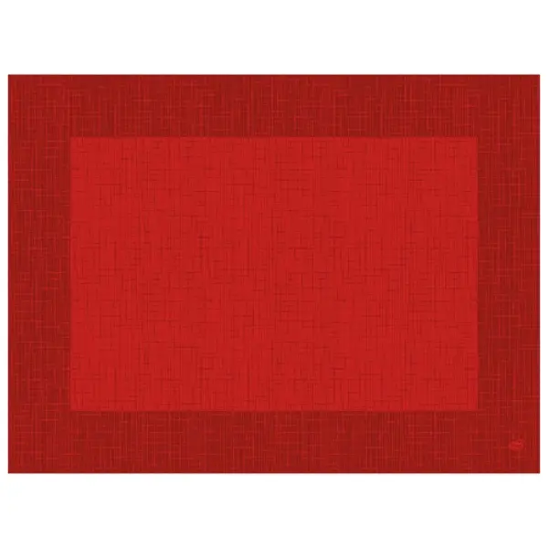 Duni Dunicel Tischsets 30 x 40 cm, Linnea rot 1 Karton = 500 Stück