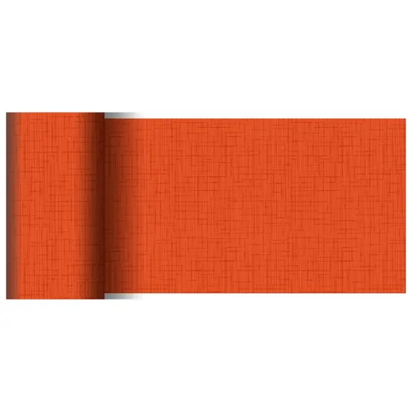 Duni Dunicel Tischläufer 15 cm x 20 m, Linnea mandarin 1 Karton = 6 Rollen